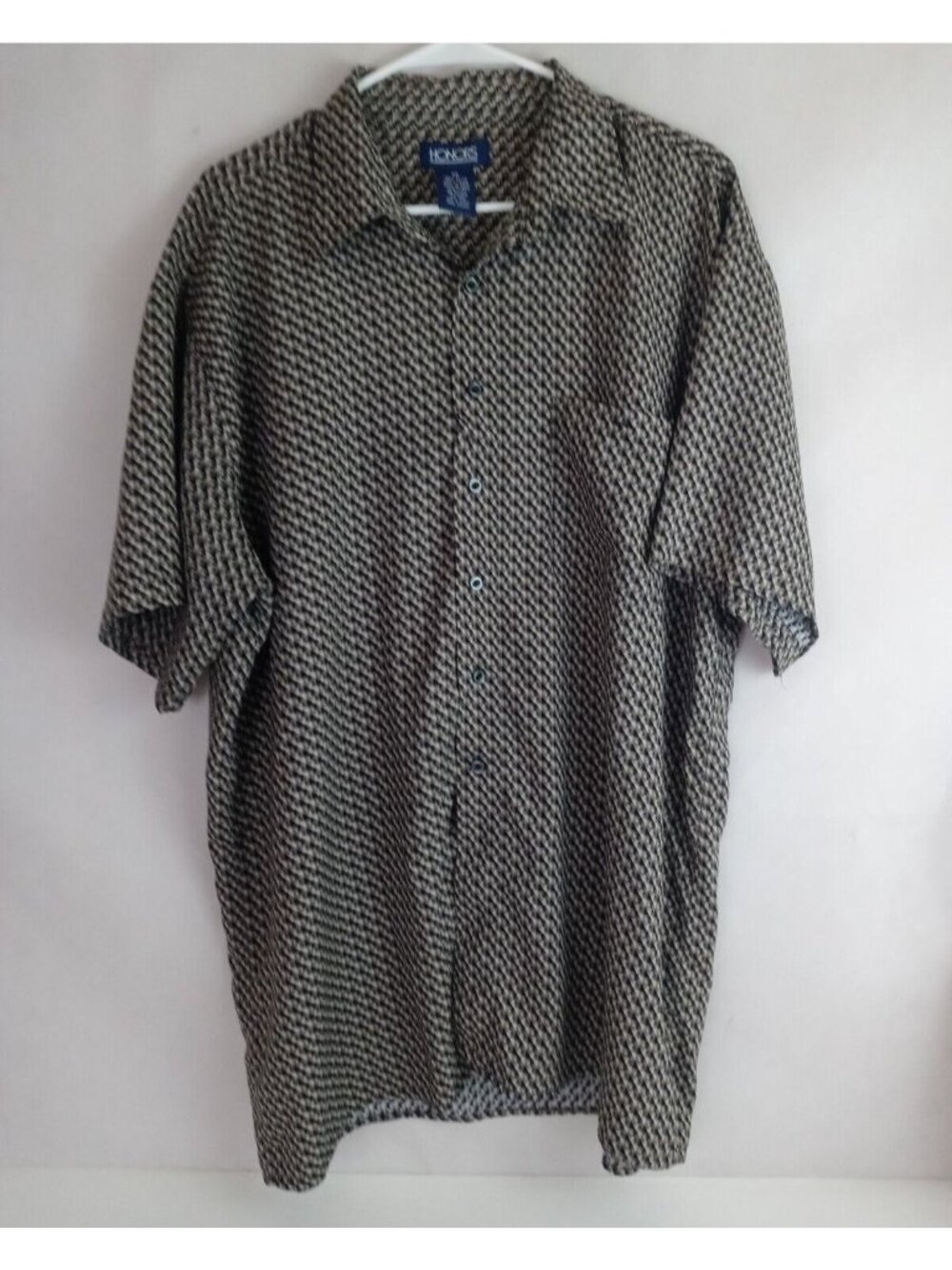 Honors Men's Short Sleeve Casual Shirt Size XL 100% Rayon